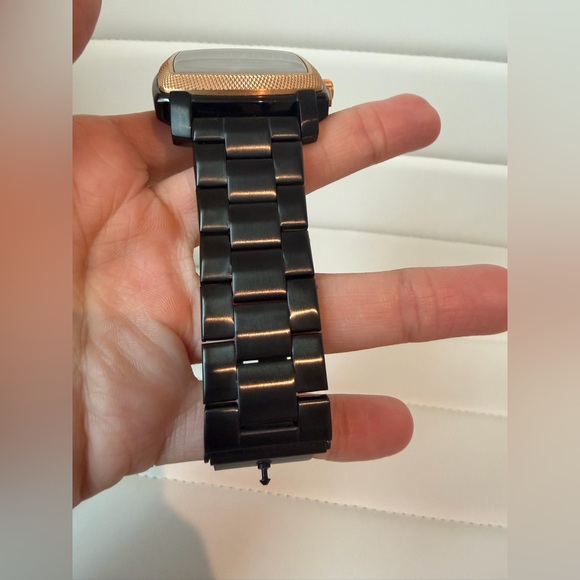 Fossil Watch Chronograph Stainless Steel Rose Gold Tone Black - Picture 2 of 15